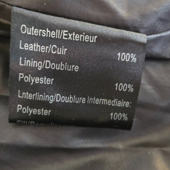 NWOT Sly & Co 100% real leather and fur winter puffer coat medium - Picture 5 of 10